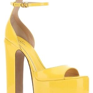 Brand new with box! Valentino yellow Tan-go platform heels
